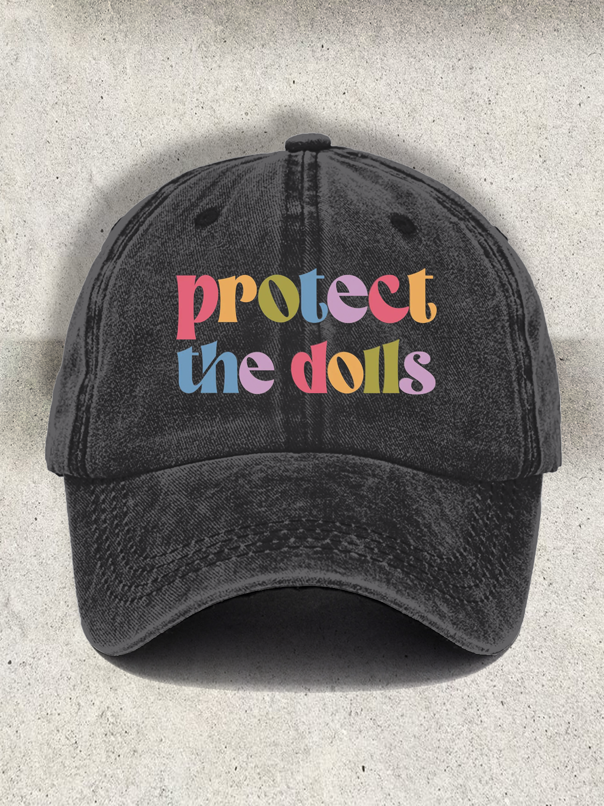 Protect The Dolls Printed Baseball Cap