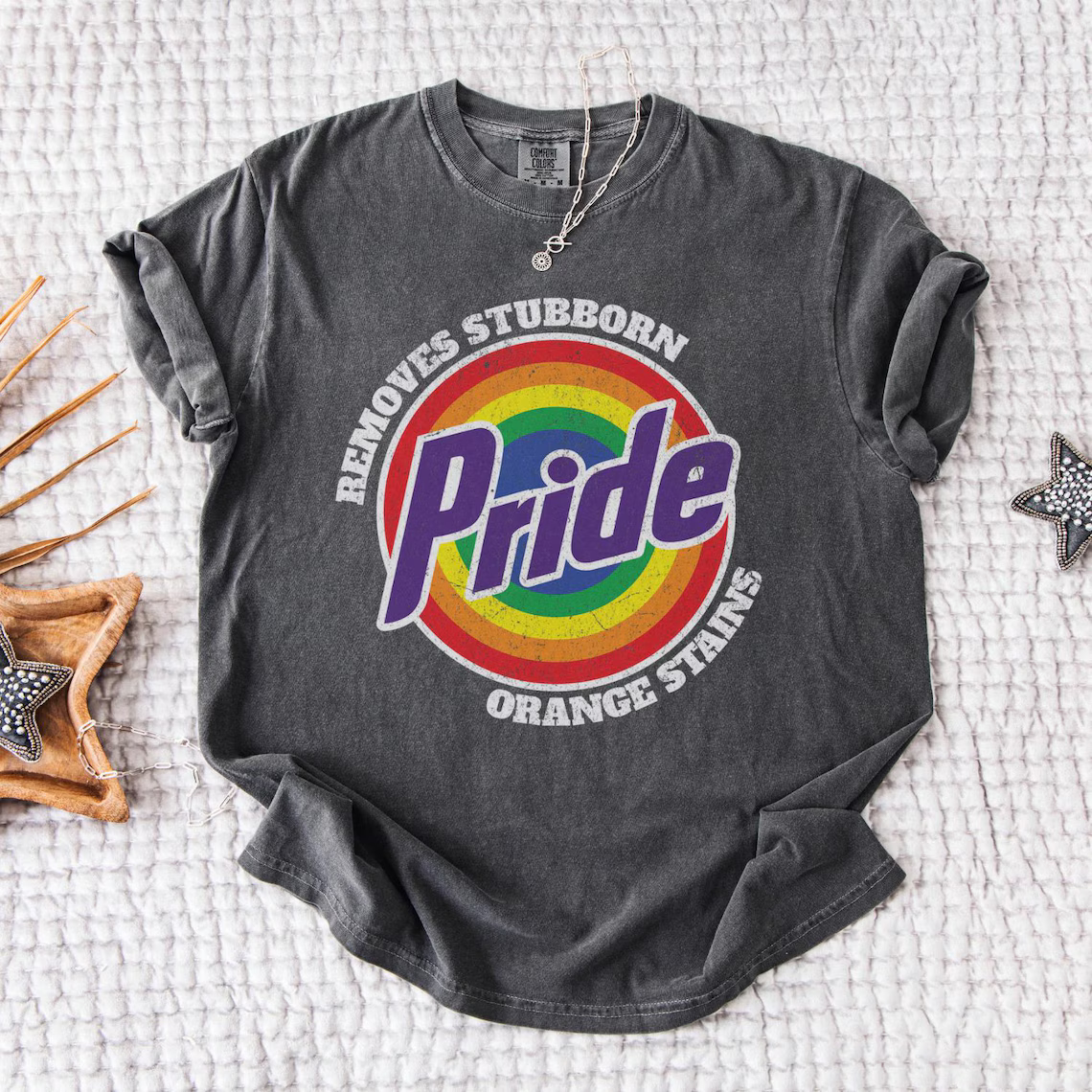 Pride Removes Stubborn Orange Stains Shirt