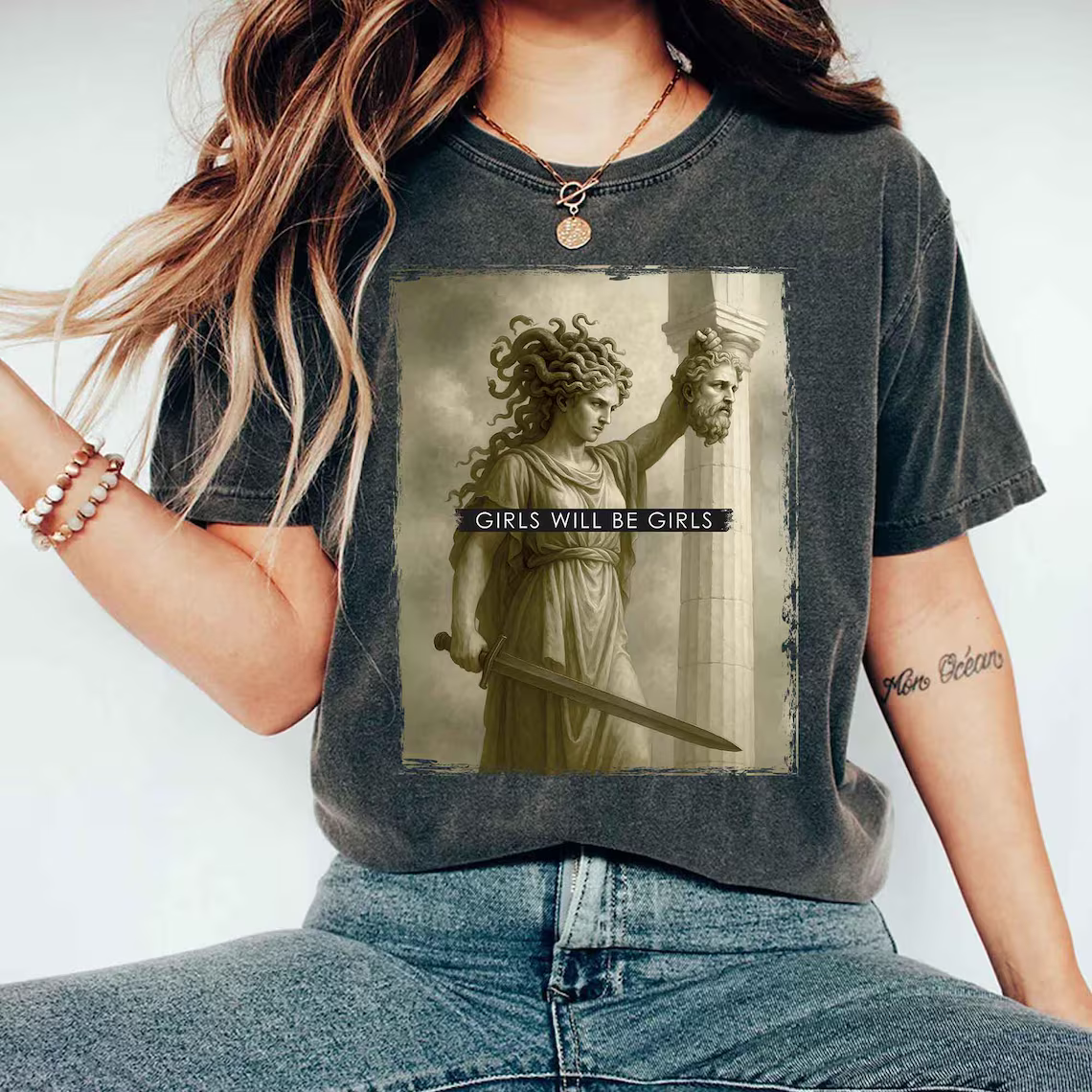 Girls Will Be Girls Medusa Retro Shirt