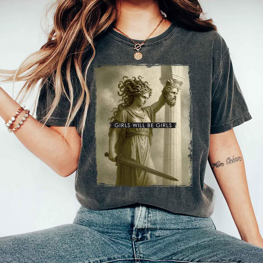 Girls Will Be Girls Medusa Retro Shirt