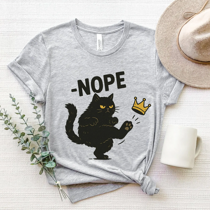 No Kings in America Black Cat Funny Shirt