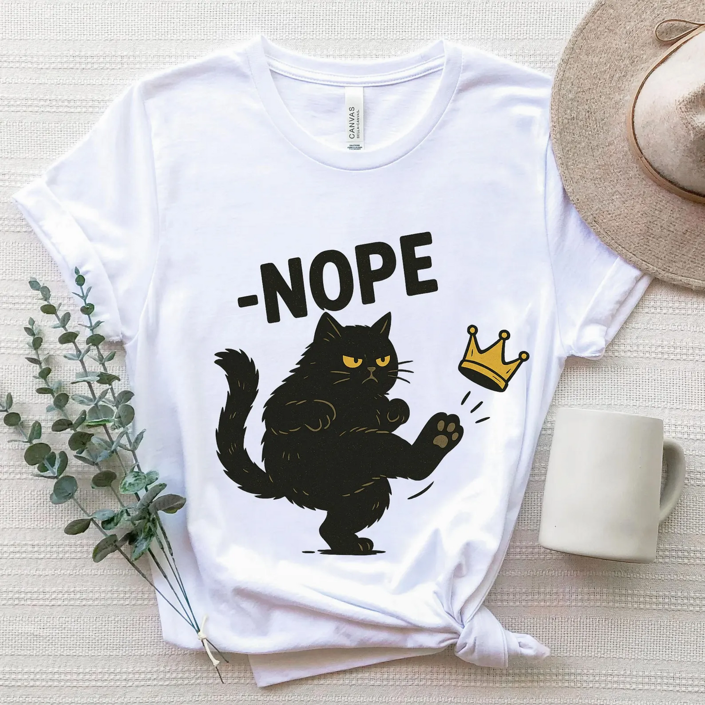 No Kings in America Black Cat Funny Shirt