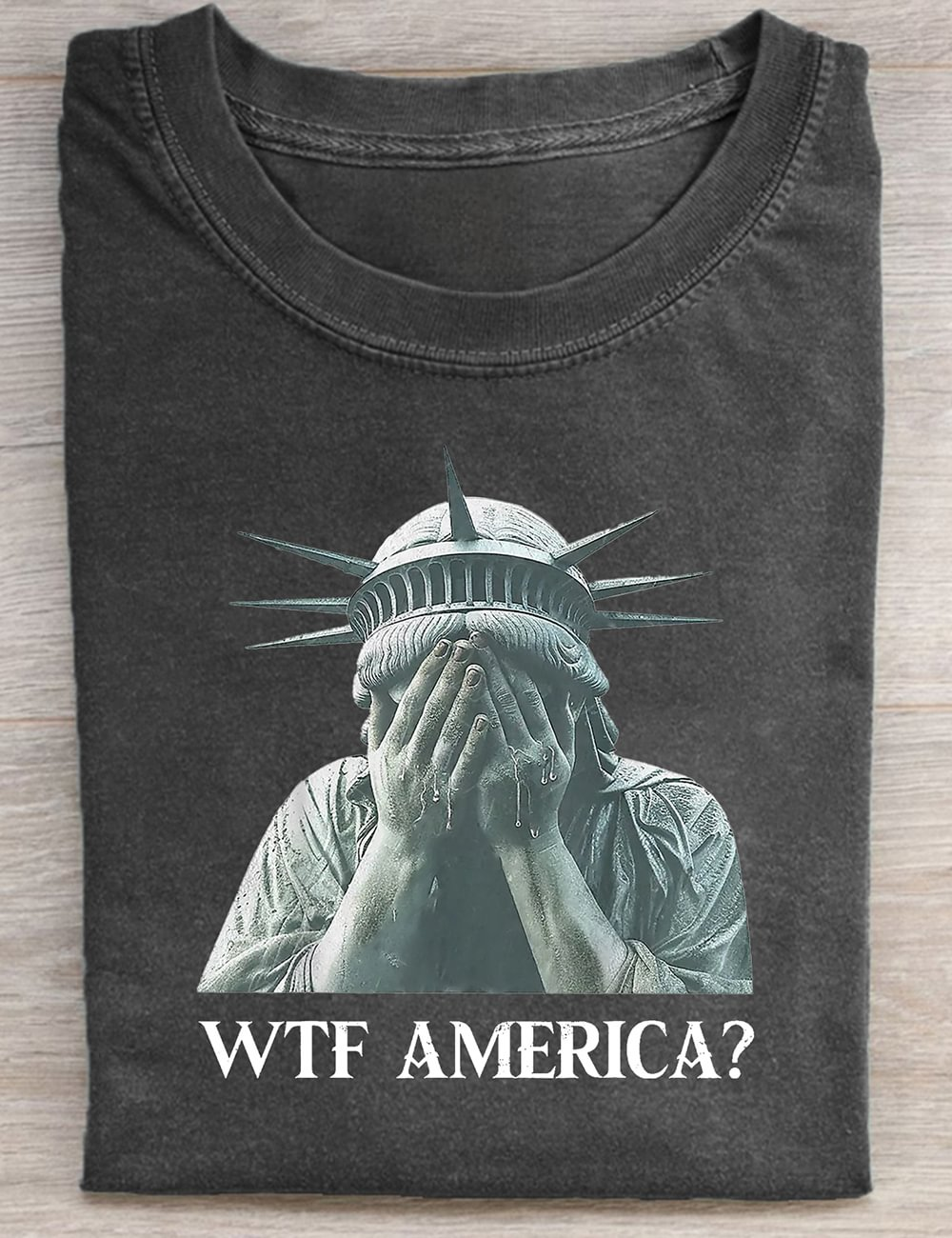 WTF America Statue Of Liberty Cry T-Shirt
