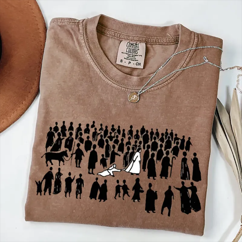 By His Wounds Christian Retro Tee