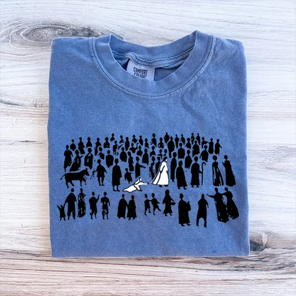 By His Wounds Christian Retro Tee