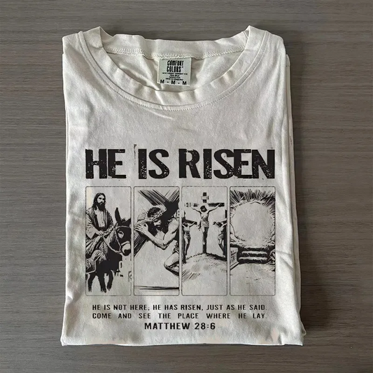 He Is Risen Christian T-shirt