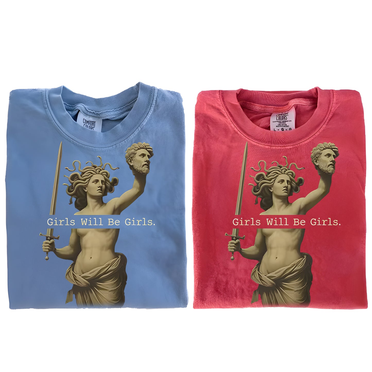 Girls Will Be Girls Medusa Retro T-shirts