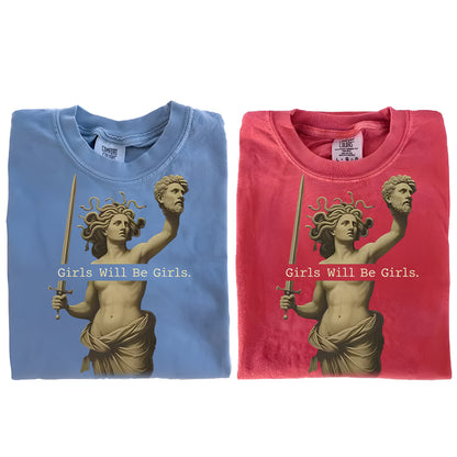 Girls Will Be Girls Medusa Retro T-shirts
