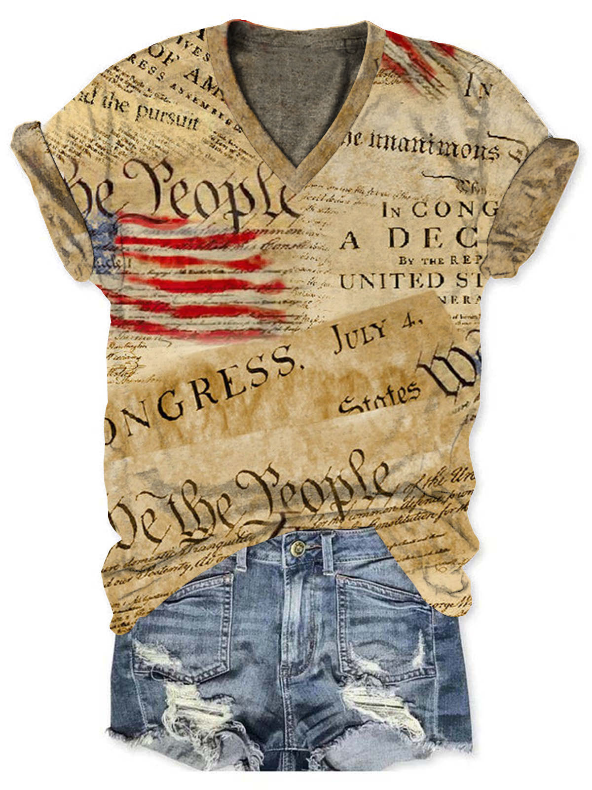 We the people American flag women T-Shirt