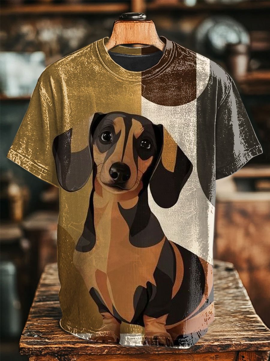 Dachshund Print Casual Top