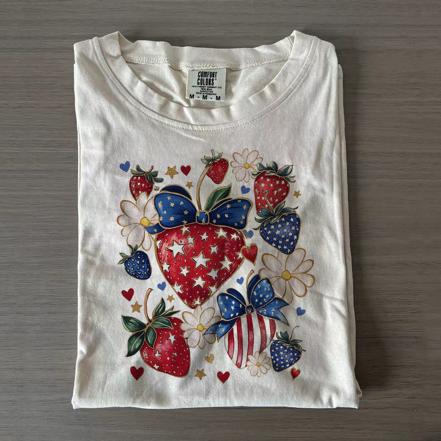 Boho 4th of July Strawberry Shirt