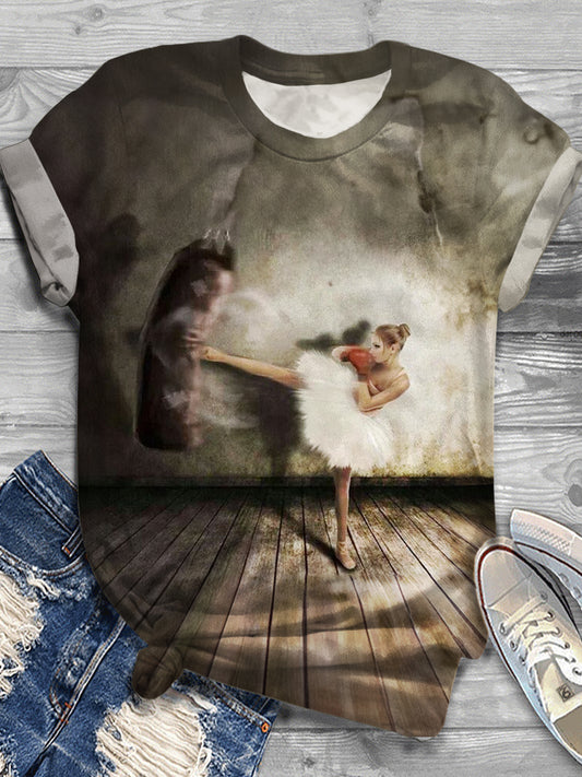 Funny Girls Ballet Boxing T-shirt