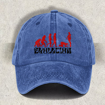 Evolution Feminist Printed Baseball Cap