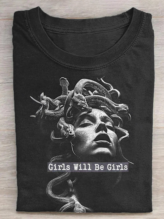 Girls Will Be Girls Black Tee