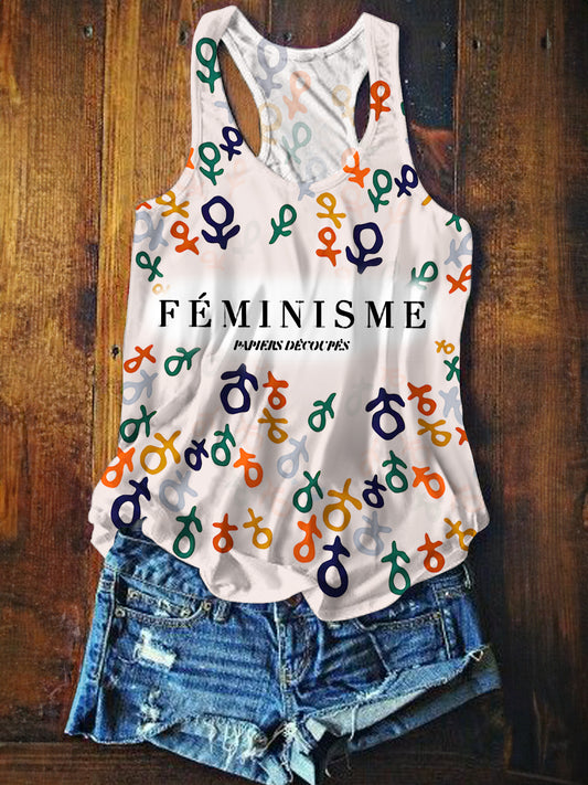 Intersectional Feminist Art Printed Tank Top