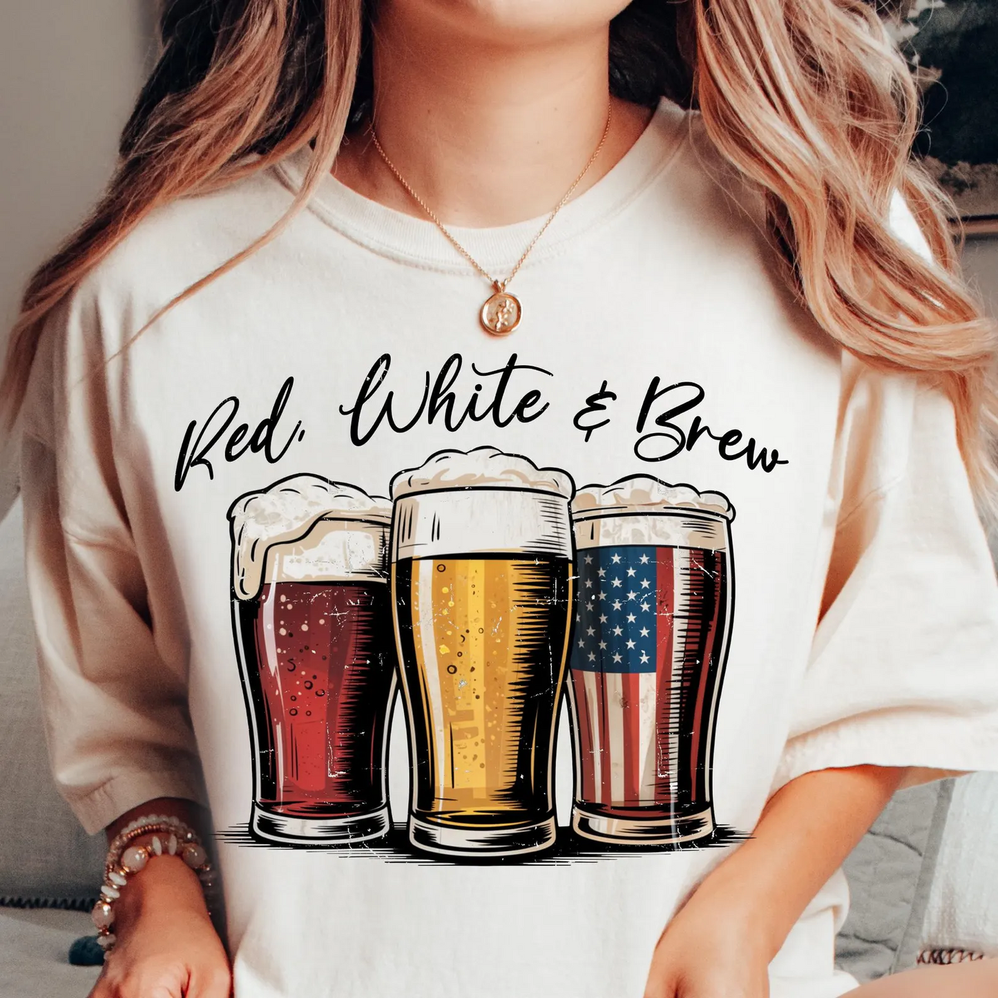 Red White and Brew 4th of July Beer Shirt