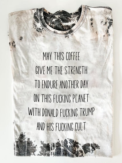 Coffee Lover Feminist Tie Dye Shirt