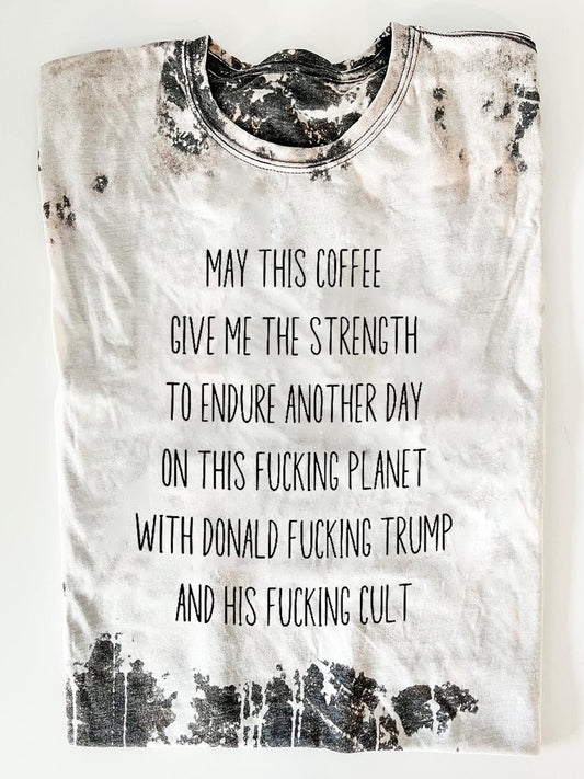 Coffee Lover Feminist Tie Dye Shirt