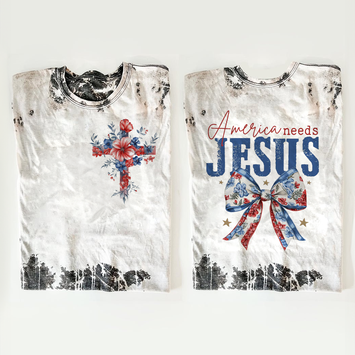 America Needs Jesus Christian 4th of July T-shirts