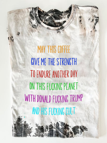 Coffee Lover Feminist Tie Dye Shirt