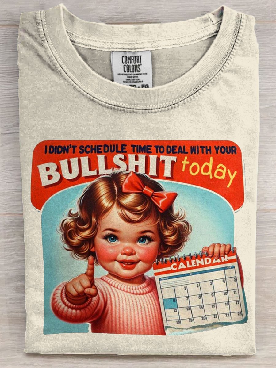 Vintage Funny Art Print Casaul Short Sleeve T-shirt