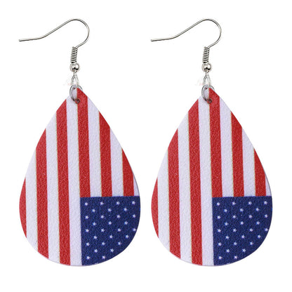Star Stripe Print Earrings