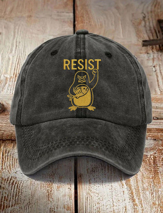 Penguins Against Tariffs Embroidered Baseball Cap