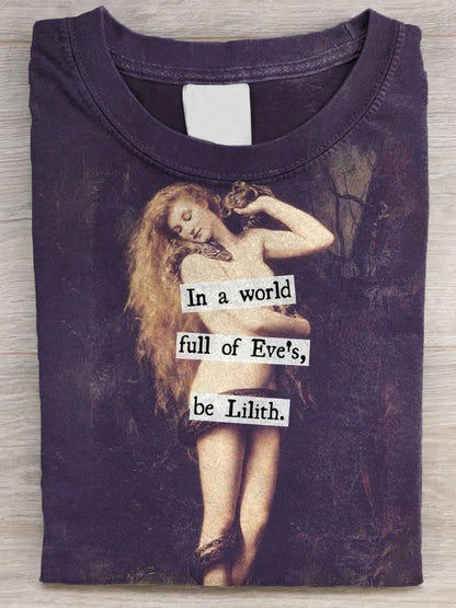 Vintage Funny Art Print Casaul Short Sleeve T-shirt