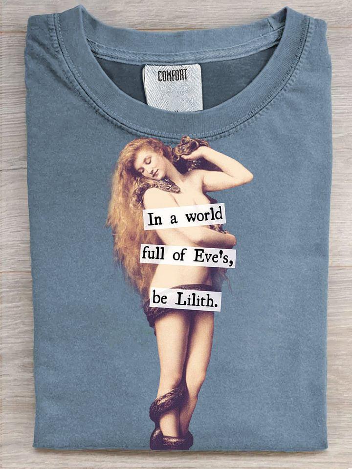 Vintage Funny Art Print Casaul Short Sleeve T-shirt