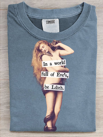 Vintage Funny Art Print Casaul Short Sleeve T-shirt