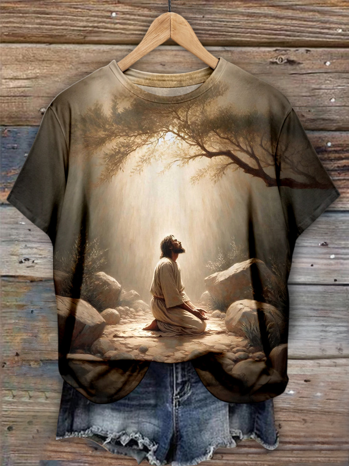 Garden of Gethsemane Jesus Praying Shirt