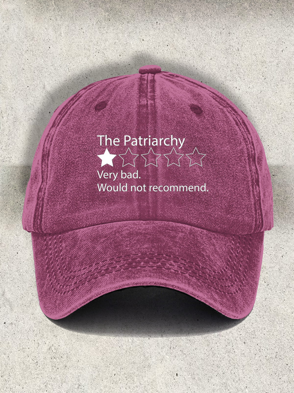 The Patriarchy Bad Review Printed Baseball Cap