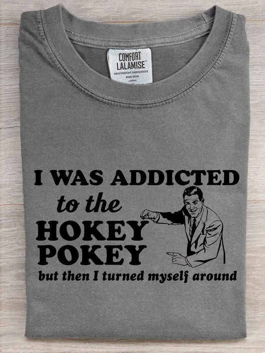 Funny Hokey Pokey Art Print Casaul Short Sleeve T-shirt