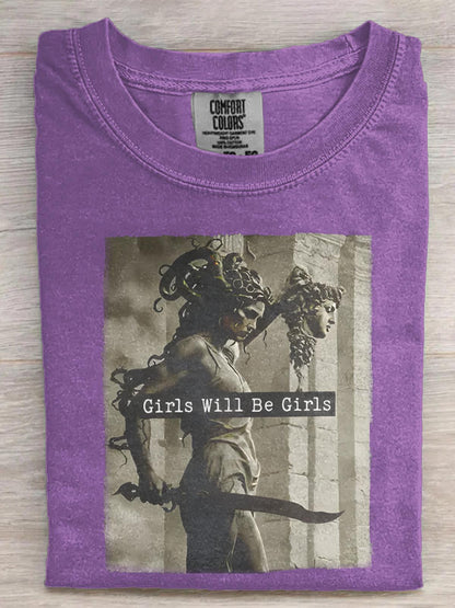 Girls Will Be Girls Medusa with the Head of Perseus Tee