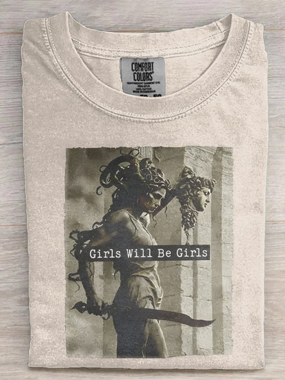 Girls Will Be Girls Medusa with the Head of Perseus Tee
