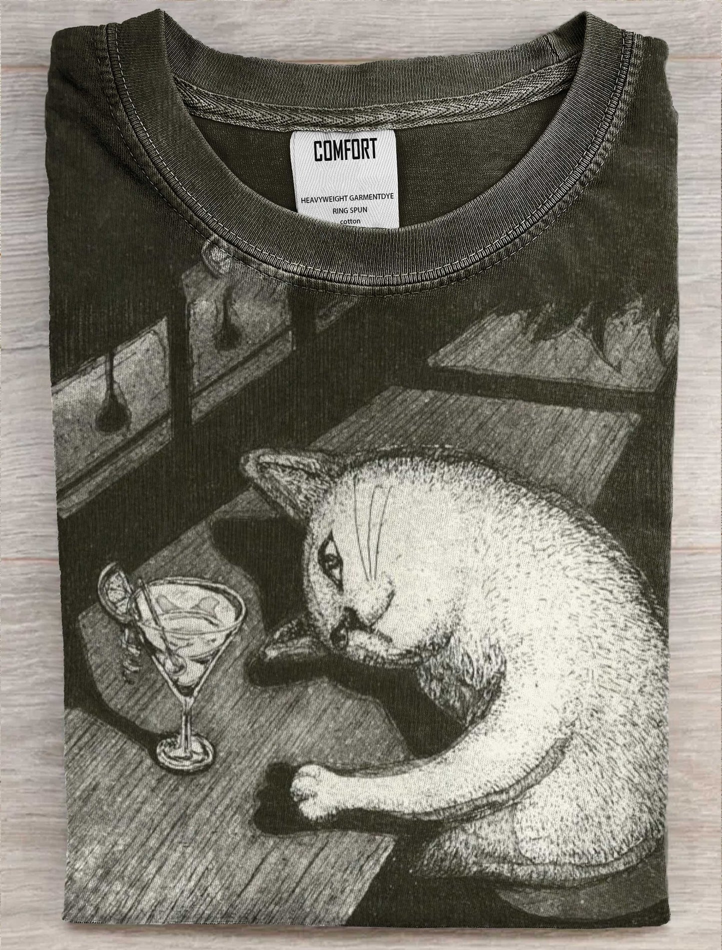 Cat Casaul Art Print Short Sleeve T-shirt