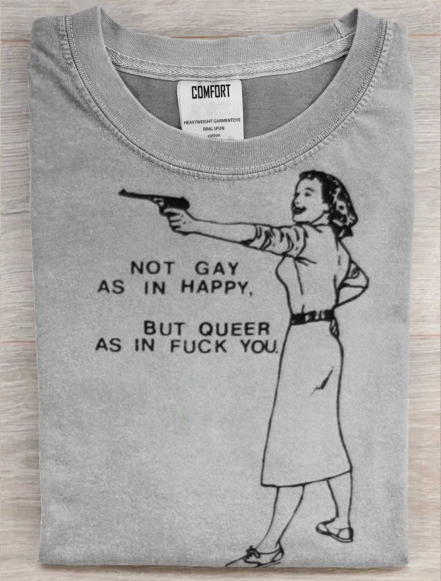 Queen As In Fuck U Art Print Casaul Short Sleeve T-shirt