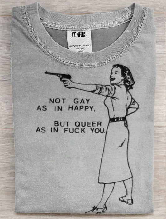 Queen As In Fuck U Art Print Casaul Short Sleeve T-shirt