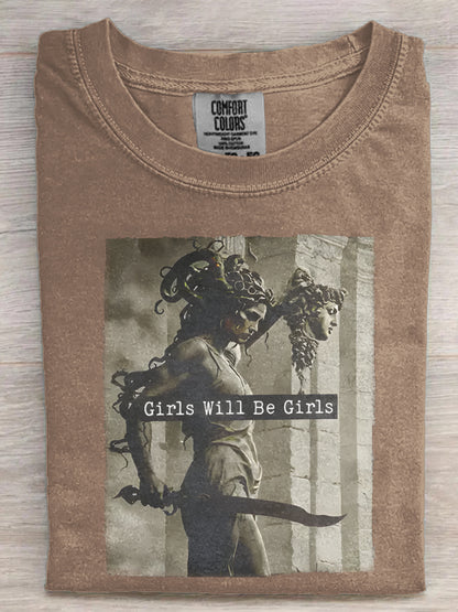 Girls Will Be Girls Medusa with the Head of Perseus Tee