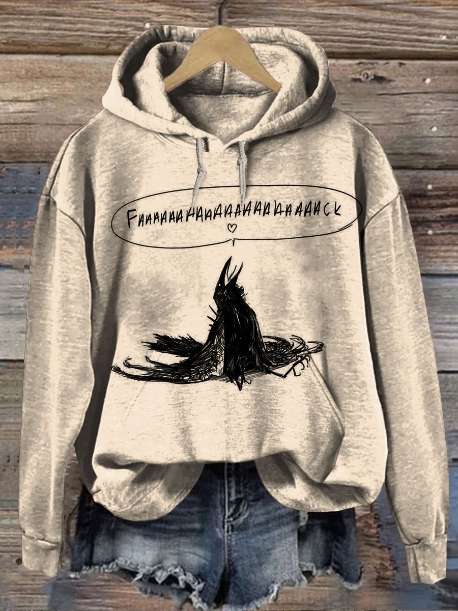 Crow Fack Art Print Casaul Sweashirt