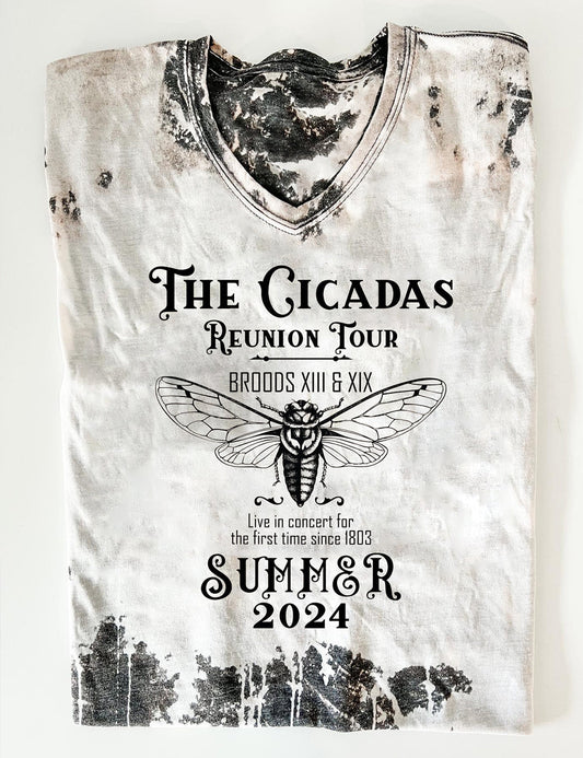 The Cicadas Reunion Tour V Neck Tee
