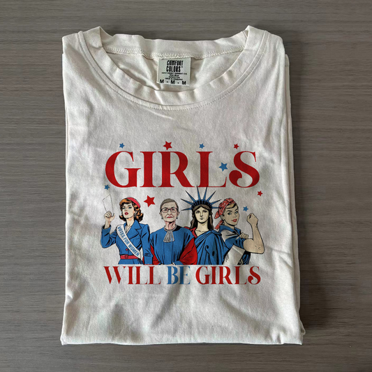 Girls Will Be Girls Girl Power Art Tee