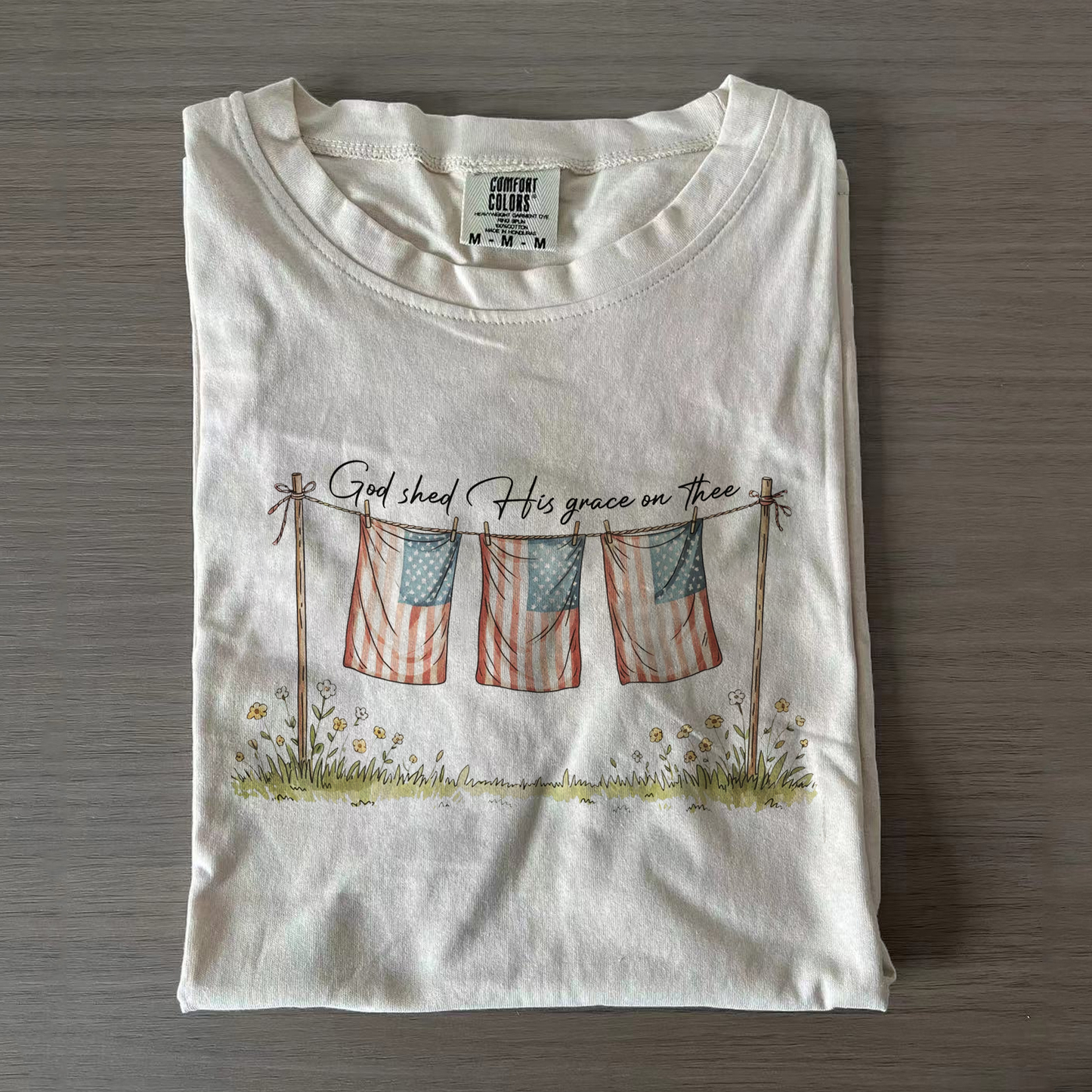 God Shed His Grace On Thee 4th of July Christian Shirt