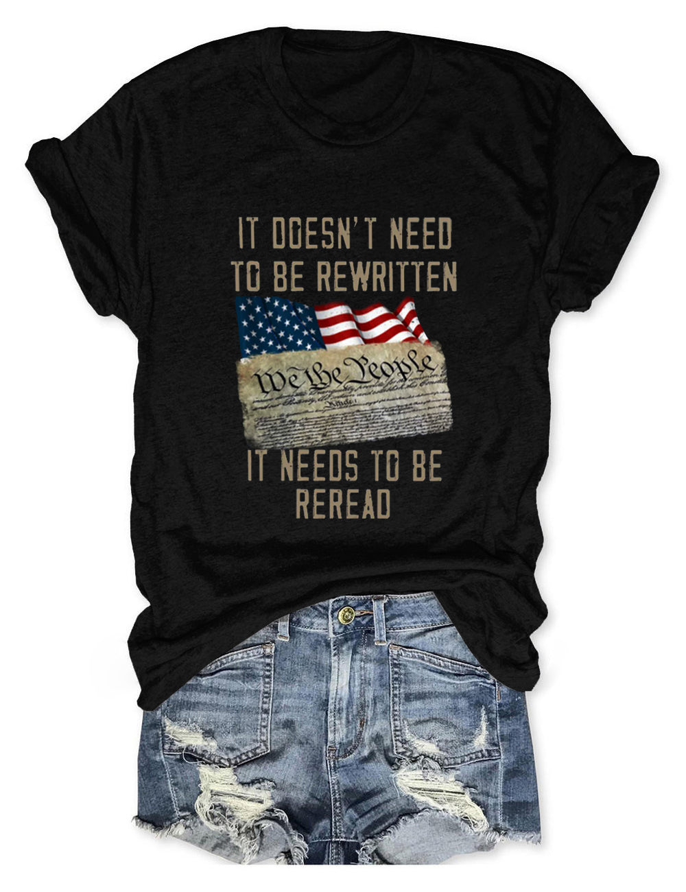It Doesn't Need To Be Rewritten Black Tee