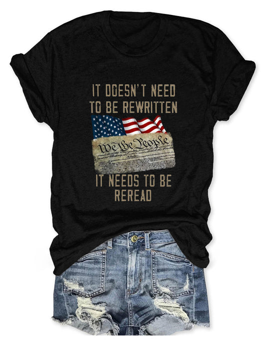 It Doesn't Need To Be Rewritten Black Tee