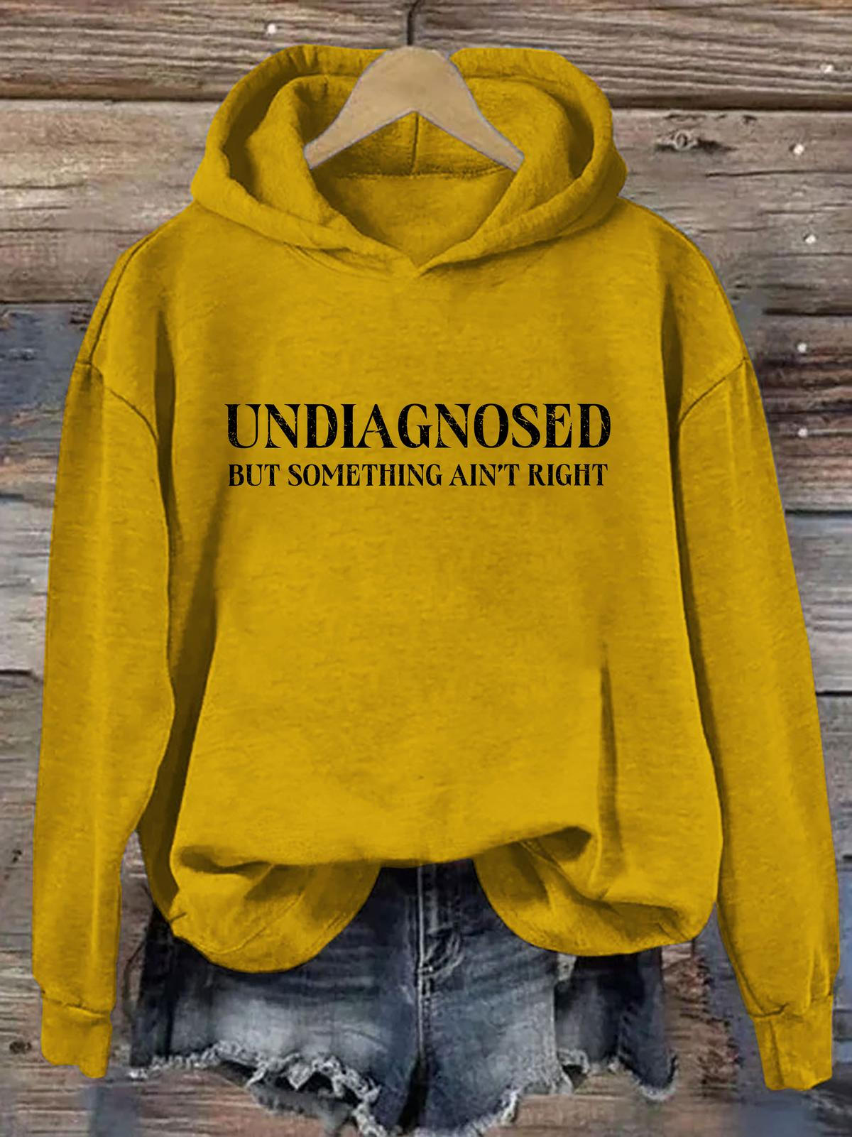Undiagnosed But Something Ain't Right Printed Hoodie