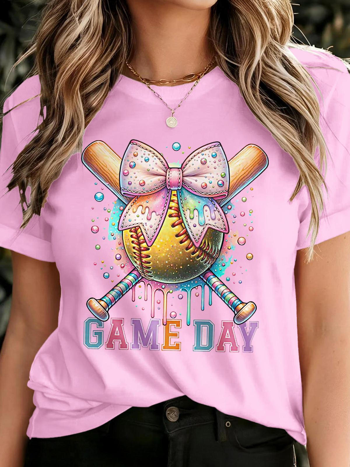 Softball Ice Cream Crew Neck T-shirt