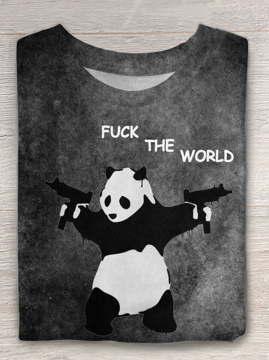 Fuck The World Fun Prints Retro T-shirt