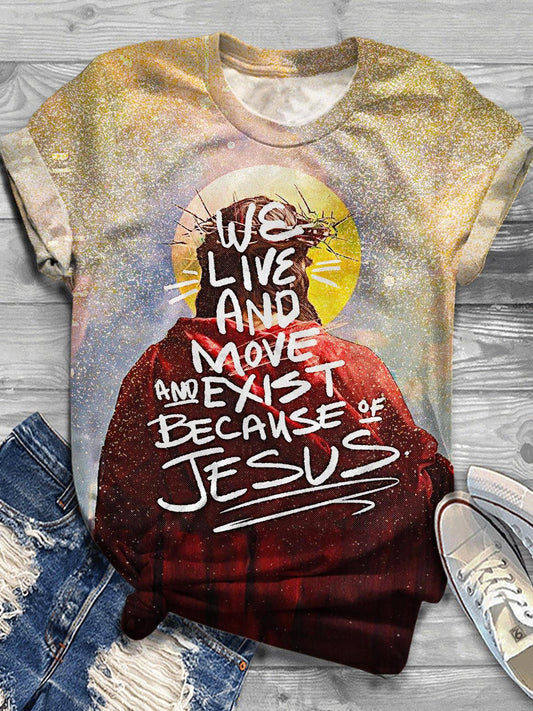 Christian Vintage Jesus Faith Crew Neck T-shirt