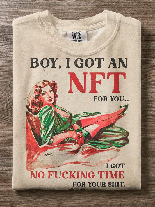 Junge, ich habe ein NFT für dich, lustiges, lässiges T-Shirt mit Vintage-Print 